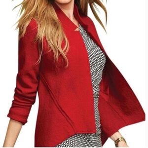Cabi Valentina Red Open Wool Jacket